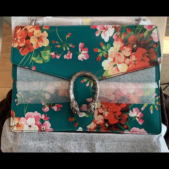 Gucci Large Dionysus Blooms Shoulder Bag  in Green new in DUSTBAG - Picture 10 of 10